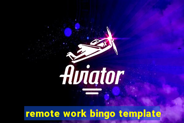 remote work bingo template