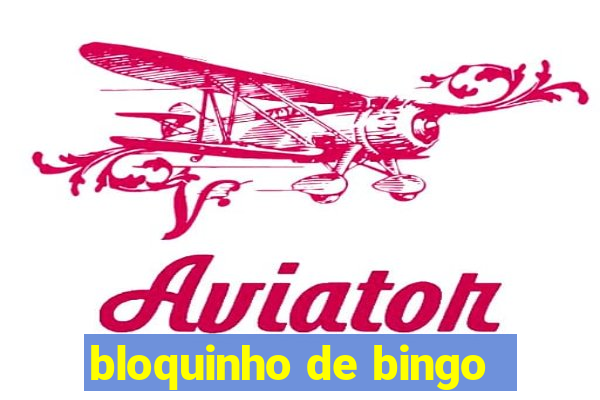 bloquinho de bingo