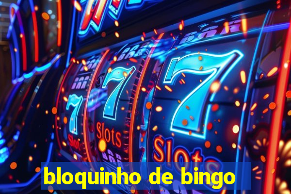 bloquinho de bingo