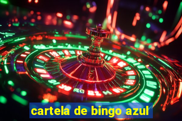 cartela de bingo azul