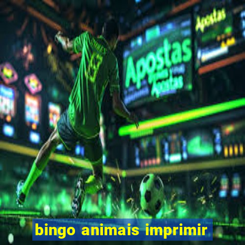 bingo animais imprimir