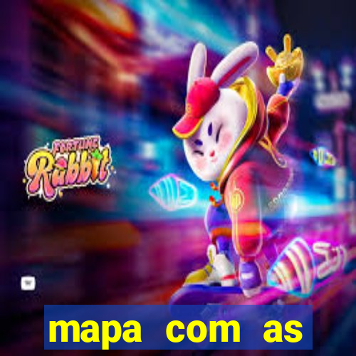 mapa com as capitais do brasil