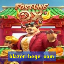 blazer bege com calça preta