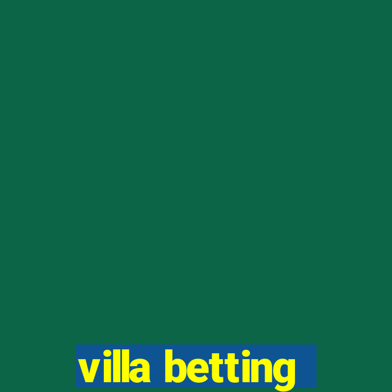 villa betting