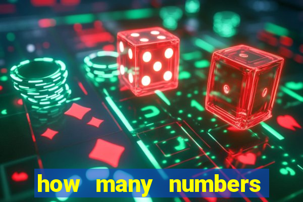 how many numbers in bingo