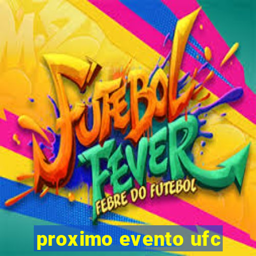 proximo evento ufc