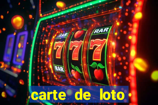 carte de loto bingo a imprimer gratuit