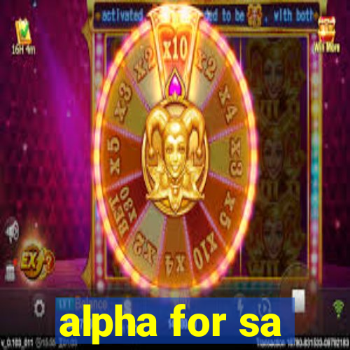 alpha for sa