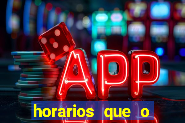 horarios que o fortune tiger paga