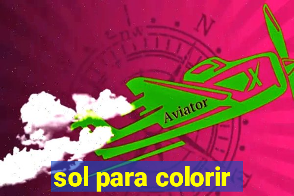 sol para colorir