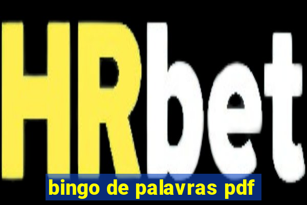 bingo de palavras pdf