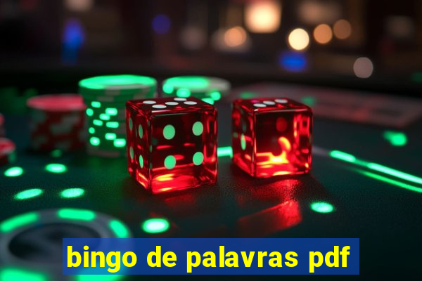 bingo de palavras pdf