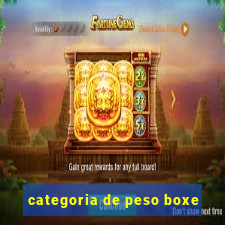 categoria de peso boxe