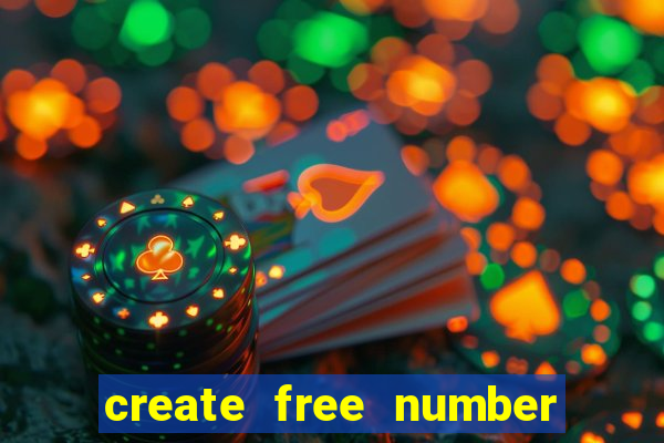 create free number bingo card