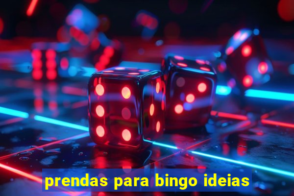 prendas para bingo ideias