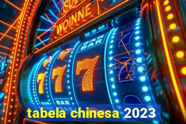 tabela chinesa 2023