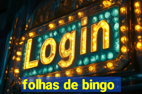 folhas de bingo