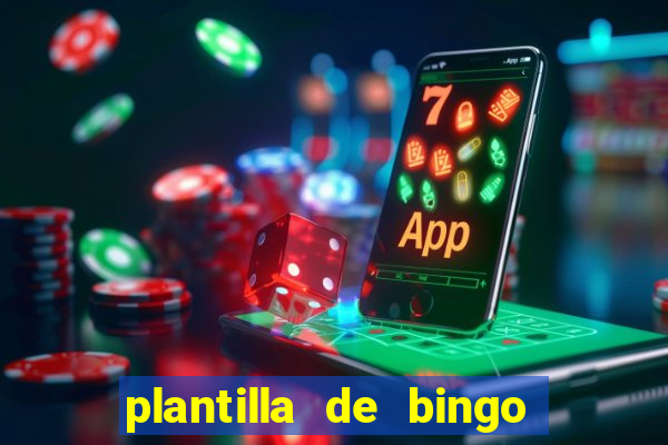 plantilla de bingo para editar