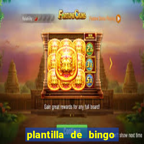 plantilla de bingo para editar