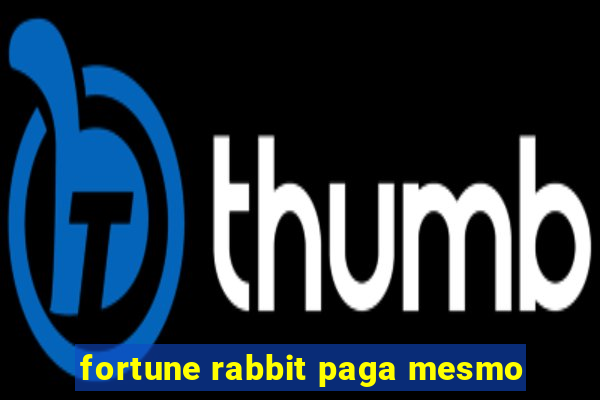 fortune rabbit paga mesmo