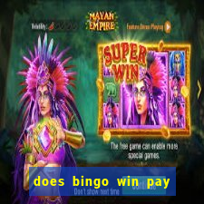 does bingo win pay real money