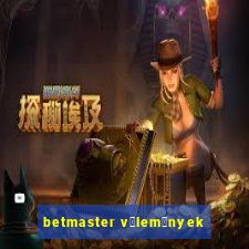 betmaster v茅lem茅nyek