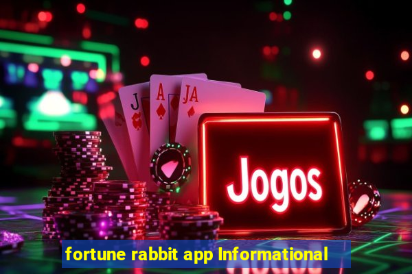 fortune rabbit app Informational