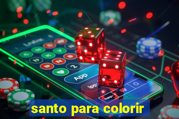 santo para colorir