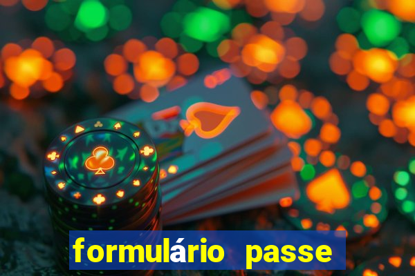 formulário passe livre intermunicipal bahia