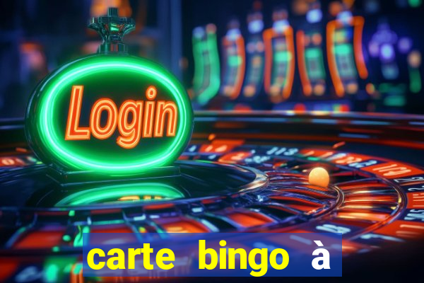 carte bingo à imprimer gratuit