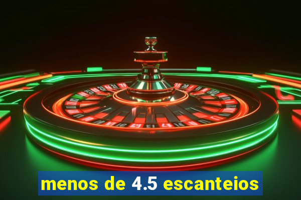 menos de 4.5 escanteios