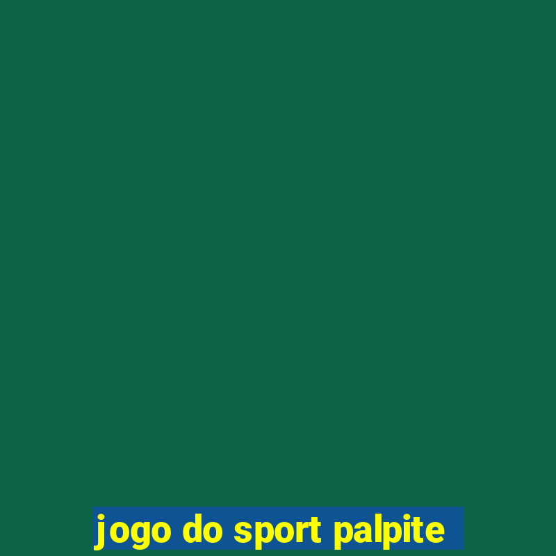 jogo do sport palpite