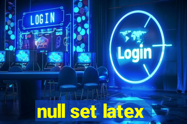 null set latex