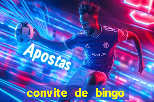 convite de bingo para editar