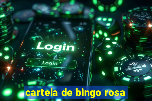 cartela de bingo rosa