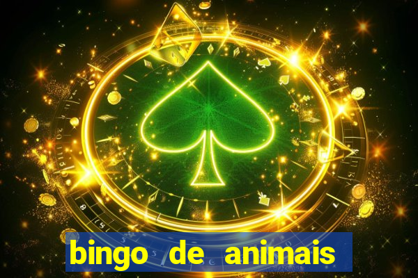 bingo de animais para educa??o infantil