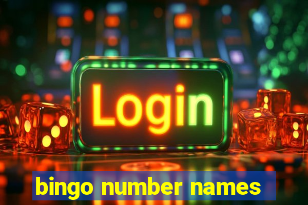 bingo number names