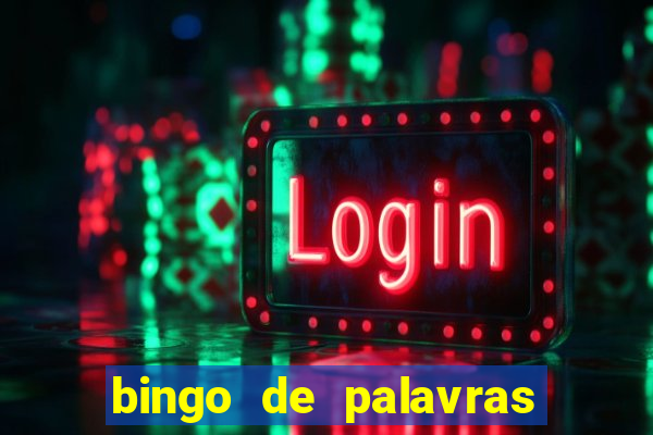 bingo de palavras para imprimir