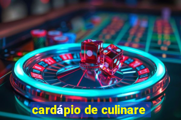 cardápio de culinare