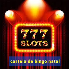 cartela de bingo natal