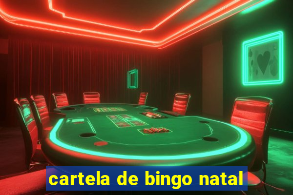 cartela de bingo natal