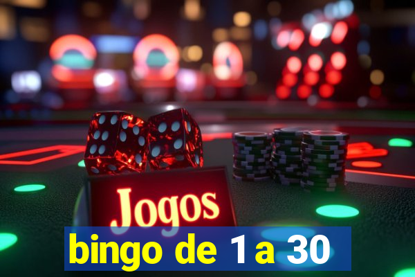 bingo de 1 a 30