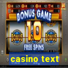 casino text