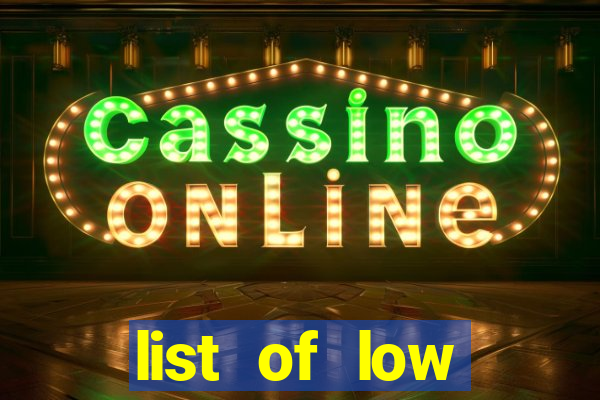 list of low variance slot machines