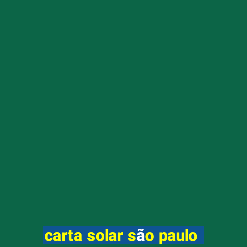 carta solar são paulo