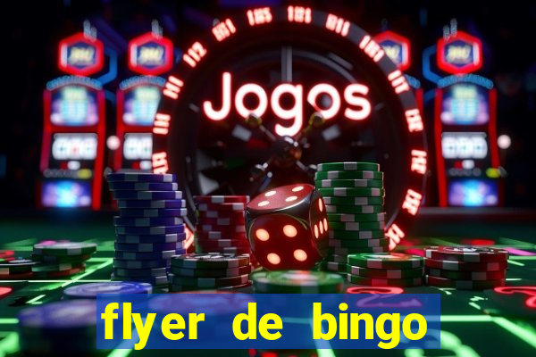 flyer de bingo para editar