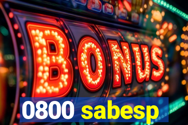 0800 sabesp