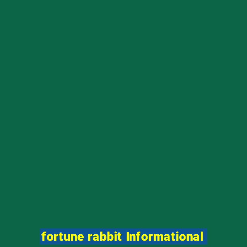 fortune rabbit Informational