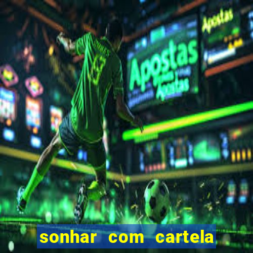 sonhar com cartela de bingo