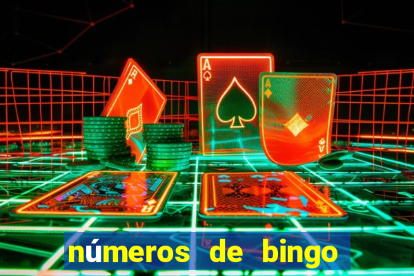 números de bingo de 1 a 75